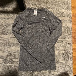 Gray gym shark long sleeve